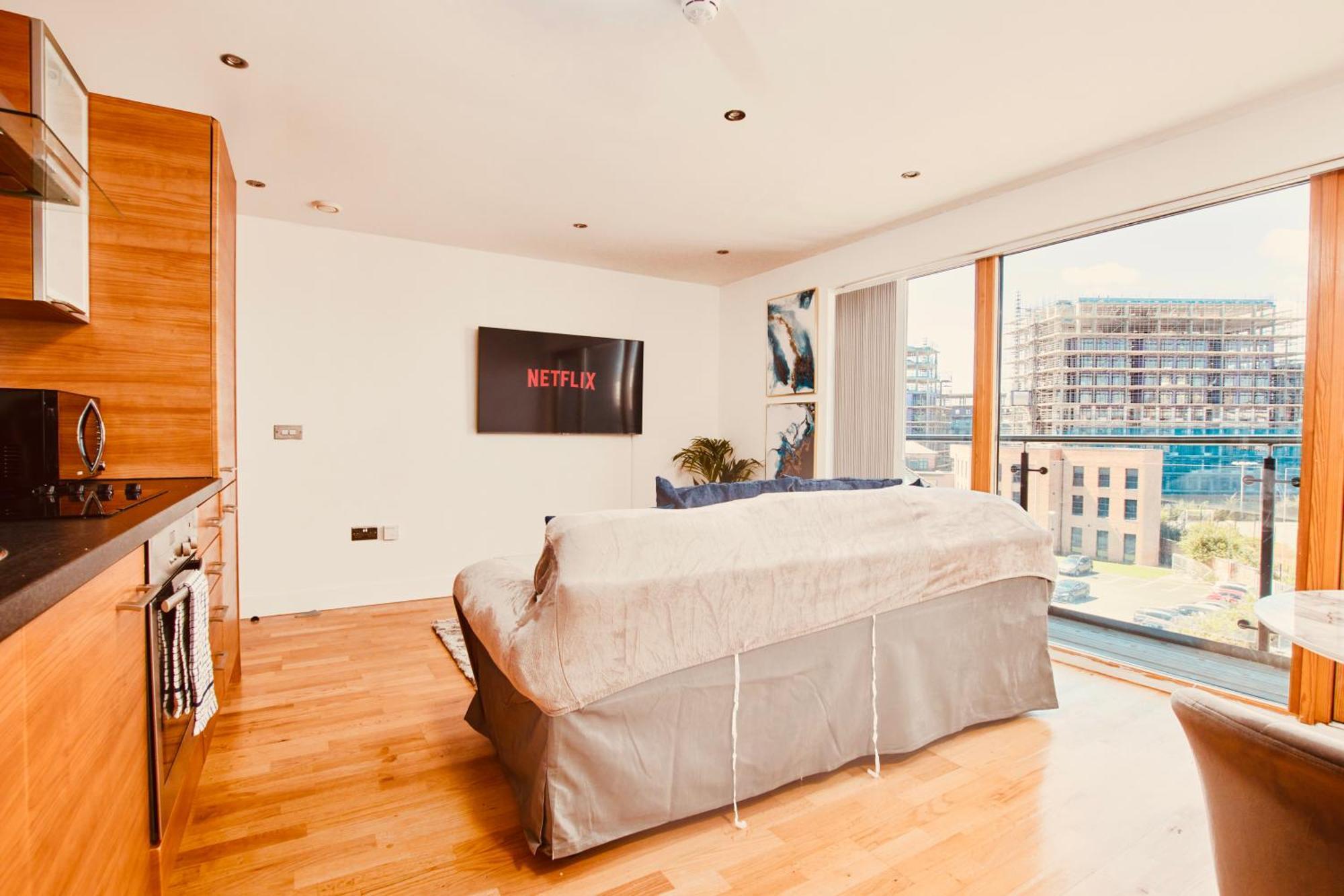 King Deluxe City Apt Large Balcony& Free Parking! ลีดส์ ห้อง รูปภาพ